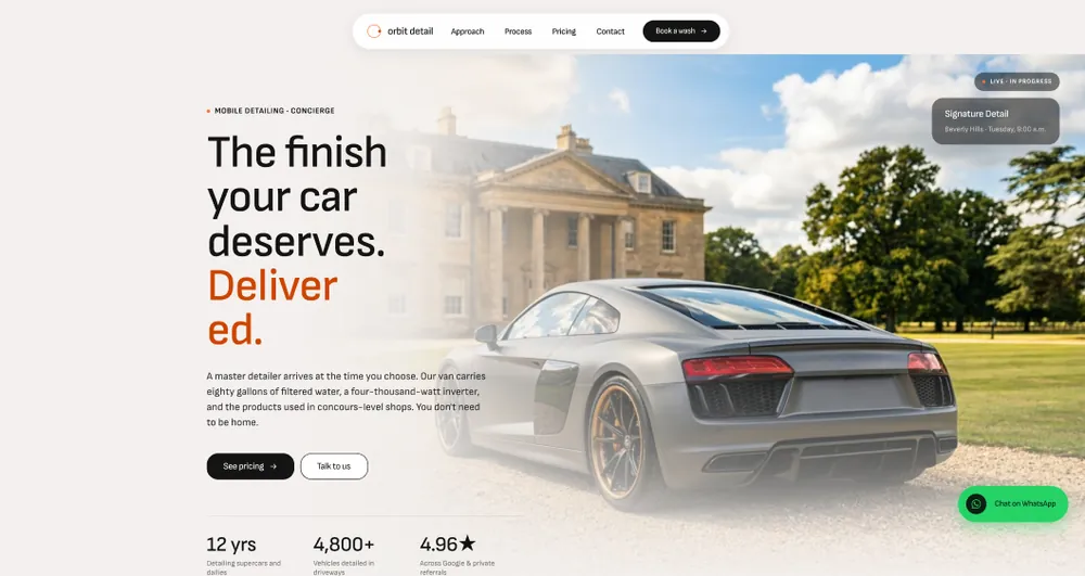 Orbit Detail — car detailing website