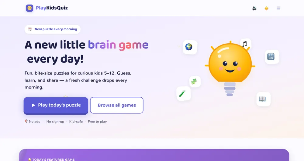 Play Kids Quiz — kids game website